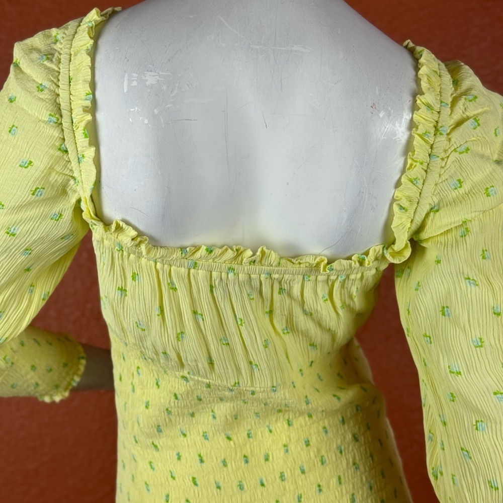 Faithfull the Brand Yellow Long Sleeve Sundress. D49 - Picture 11 of 15
